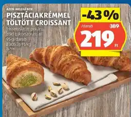 ALDI Pisztáciakrémmel töltött croissant ajánlat