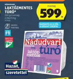 ALDI Nádudvari laktózmentes túró ajánlat