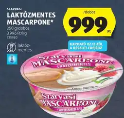 ALDI Szarvasi laktózmentes Mascarpone ajánlat