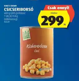 ALDI KING'S CROWN CSICSERIBORSÓ ajánlat