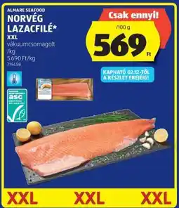 ALDI Almare Seafood Norvég Lazacfilé XXL ajánlat