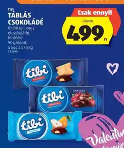 ALDI TIBI Táblás csokoládé ajánlat