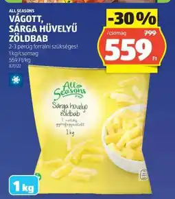 ALDI All Seasons Vágott, Sárga Hüvelyű Zöldbab ajánlat