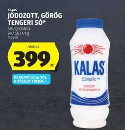 ALDI KALAS JÓDOZOTT GÖRÖG TENGERI SÓ ajánlat