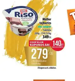 Coop Müller tejberizs ajánlat