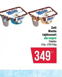 Coop Zott Monte tejdesszert ajánlat