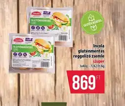 Coop Incola gluténmentes reggeliző zsemle ajánlat