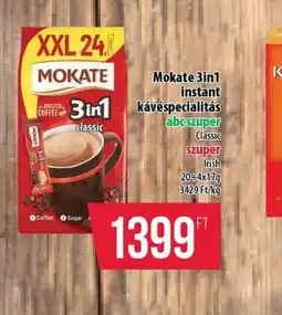 Coop MOKATE 3in1 kávéspecialitás ajánlat