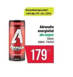 Coop Adrenalin energiaital ajánlat