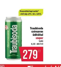 Coop Traubisoda szénsavas üdítőital ajánlat