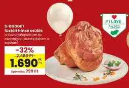 Spar S-BUDGET füstölt hátsó csülök ajánlat
