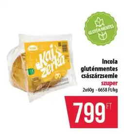 Coop Incola gluténmentes császárzsemle ajánlat