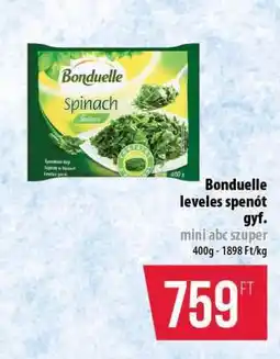 Coop Bonduelle leveles spenót ajánlat