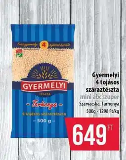 Coop Gyermelyi 4 tojásos száraztészta ajánlat