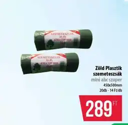 Coop Zöld Plasztik szemeteszsák ajánlat