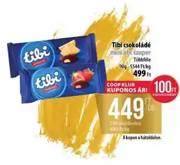 Coop Tibi csokoládé mini abc szuper ajánlat