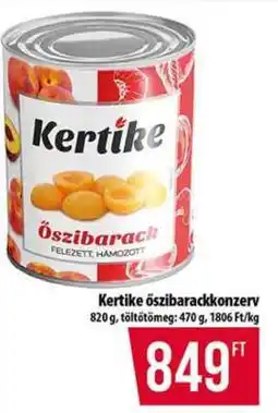 Coop Kertike őszibarackkonzerv ajánlat
