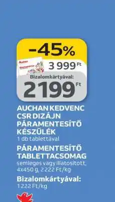 Auchan AUCHAN KEDVENC CSR DIZÁJN PÁRAMENTESÍTŐ KÉSZÜLÉK ajánlat