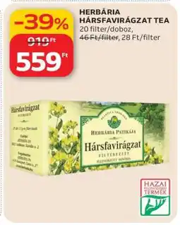 Auchan HERBÁRIA HÁRSFAVIRÁGZAT TEA ajánlat