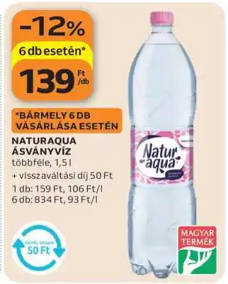 Auchan NATURAQUA ÁSVÁNYVÍZ ajánlat