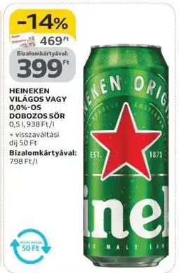 Auchan Heineken Világos vagy 0,0%-os Dobozos Sör ajánlat