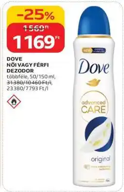 Auchan DOVE NŐI VAGY FÉRFI DEZODOR ajánlat