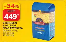 Auchan Gyermelyi 8 tojásos száraztészta ajánlat