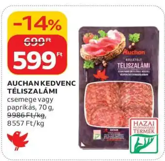 Auchan Auchan Kedvenc Téliszalámi ajánlat