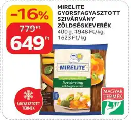 Auchan MIRELITE GYORSFAGYASZTOTT SZIVÁRVÁNY ZÖLDSÉGKEVERÉK ajánlat