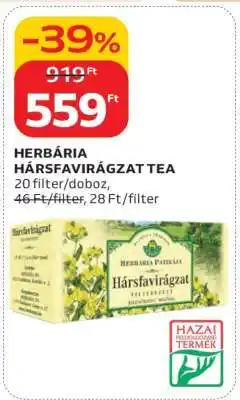 Auchan HERBÁRIA HÁRSFAVIRÁGZAT TEA ajánlat