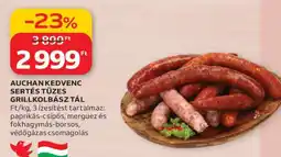 Auchan Auchan Kedvenc Sertés Tüzes Grillkolbász Tál ajánlat