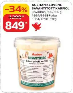 Auchan AUCHAN KEDVENC SAVANYÍTOTT KARFIOL ajánlat