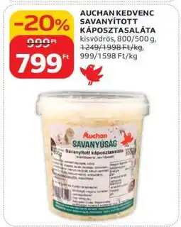 Auchan AUCHAN KEDVENC SAVANYÍTOTT KÁPOSZTASALÁTA ajánlat