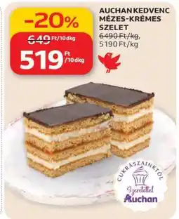 Auchan AUCHAN KEDVENC MÉZES-KRÉMES SZELET ajánlat
