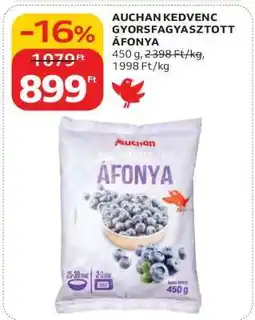 Auchan Auchan Kedvenc Gyorsfagyasztott Áfonya ajánlat