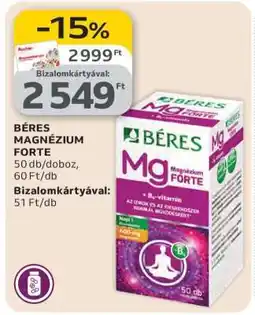 Auchan BÉRES MAGNÉZIUM FORTE ajánlat