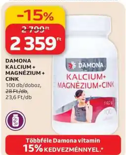 Auchan DAMONA KALCIUM + MAGNÉZIUM + CINK ajánlat