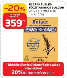 Auchan Életfa Élelem Főzőtasakos Bulgur ajánlat