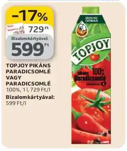 Auchan TOPJOY Pikáns Paradicsomlé vagy Paradicsomlé ajánlat