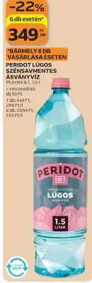 Auchan PERIDOT LÚGOS SZÉNSAVMENTES ÁSVÁNYVÍZ ajánlat