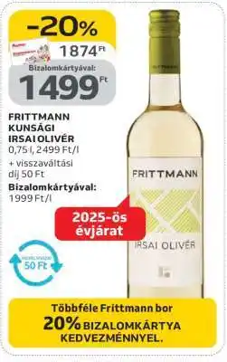 Auchan FRITTMANN KUNSÁGI IRSAI OLIVÉR ajánlat