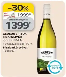 Auchan GEDEON BIRTOK IRSAI OLIVÉR ajánlat