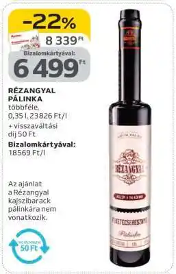 Auchan Rézangyal Pálinka ajánlat