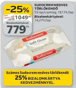 Auchan Sudocrem nedves törlőkendő ajánlat