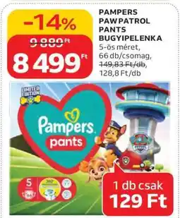 Auchan Pampers Paw Patrol Pants Bugyipelenka ajánlat