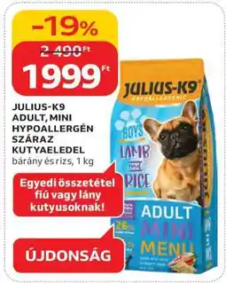 Auchan JULIUS-K9 Adult, Mini Hypoallergén Száraz Kutyaeledel ajánlat