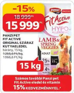 Auchan PANZI PET FIT ACTIVE ORIGINAL SZÁRAZ KUTYAELEDEL ajánlat