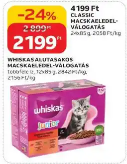 Auchan Whiskas Alutasakos Macskaeledel Válogatás ajánlat
