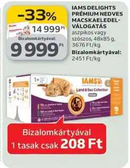 Auchan IAMS DELIGHTS PRÉMIUM NEDVES MACSKAELEDEL-VÁLOGATÁS ajánlat