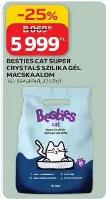 Auchan BESTIES CAT SUPER CRYSTALS SZILIKA GÉL MACSKAALOM ajánlat